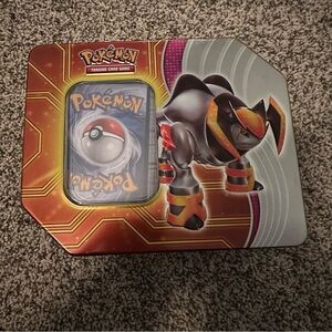 Pokemon Card lot 500+ cards plus 2 surprise Ex cards in tin